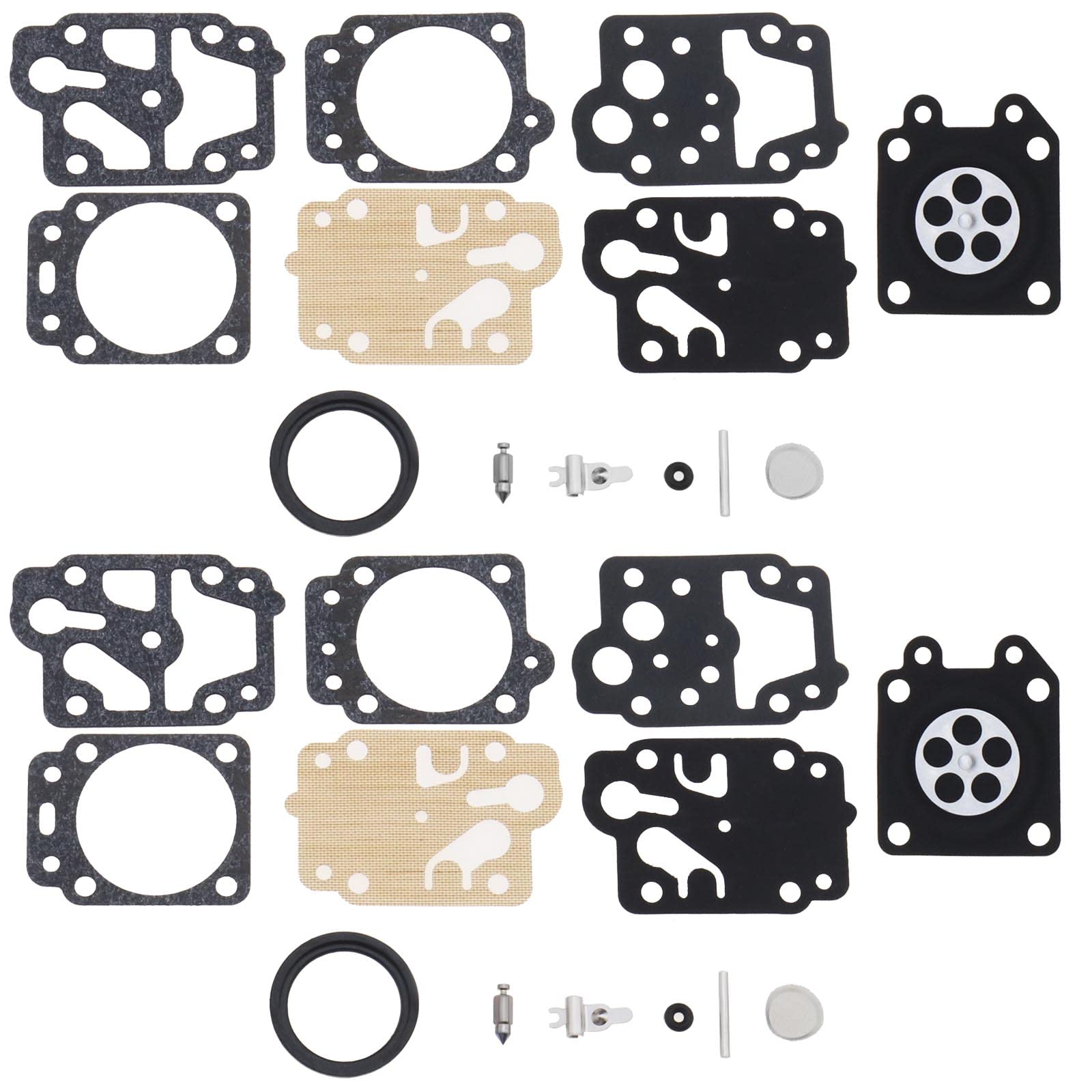 eMagTech Lot de 2 kits de réparation de diaphragme de carburateur compatibles avec Honda Remplace K20-WYJ pour GX25 GX35